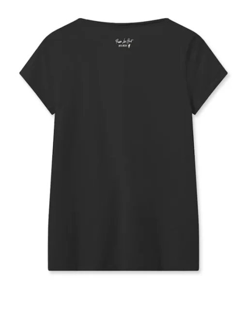 Mos Mosh - Tulli Basic t-paita v-kaulus, black