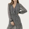 Munya mekko, dark navy micro flower