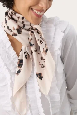 Namira huivi, natural leopard print