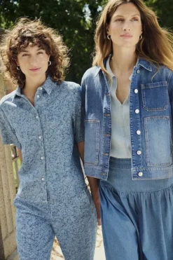 Nannie farkkutakki, medium blue denim