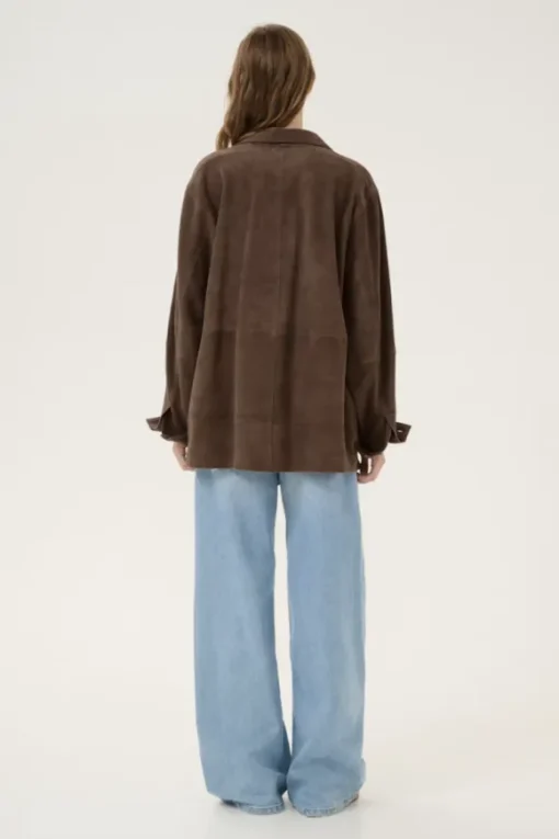 Olly Suede mokkatakki, delicioso