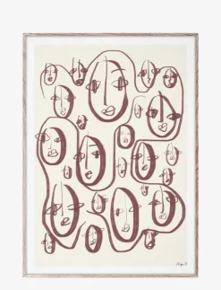 Paper Collective - Random Faces juliste, 30x40cm
