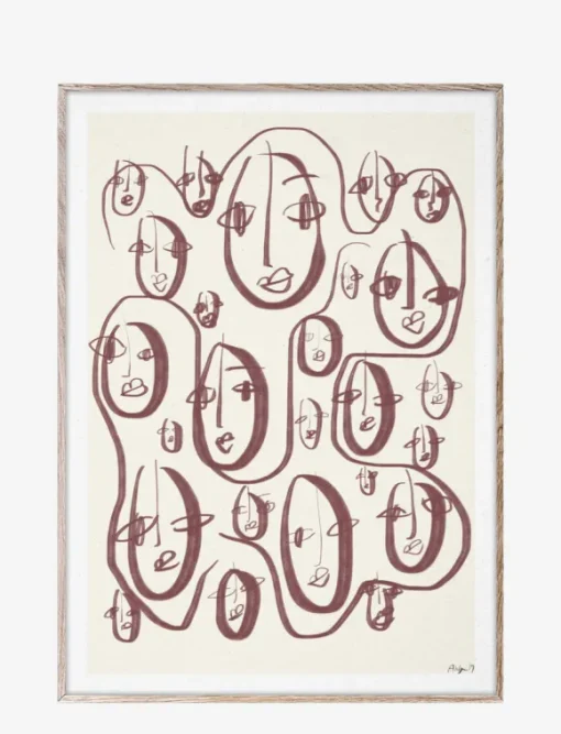 Paper Collective - Random Faces juliste, 30x40cm