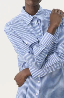 Parinaz paita, amparo blue stripe