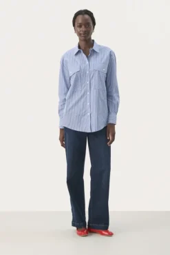Parinaz paita, amparo blue stripe