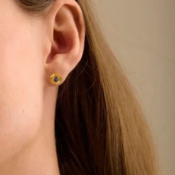 Pernille Corydon - Autumn Sky Earsticks 8mm, hopea