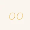 Pernille Corydon - Micro Plain Hoops, kulta 15mm