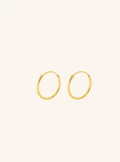 Pernille Corydon - Micro Plain Hoops, kulta 15mm