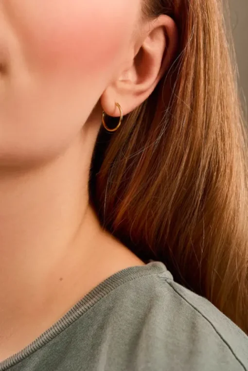 Pernille Corydon - Micro Plain Hoops, kulta 15mm