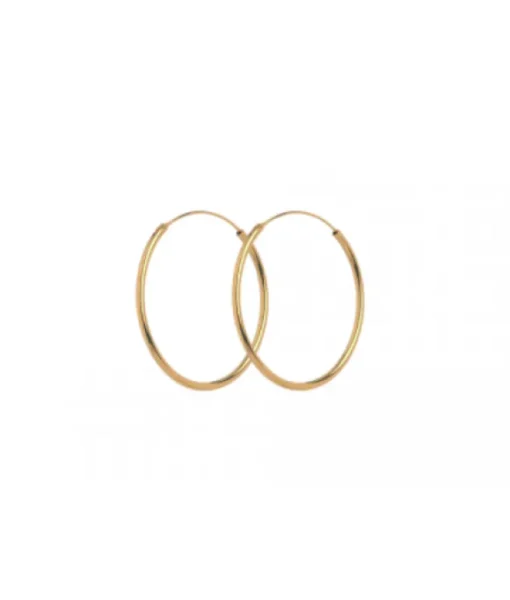 Pernille Corydon - Mini Plain Hoops, kulta 20mm