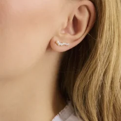 Pernille Corydon - Ocean Treasure Ear Climbers, hopea