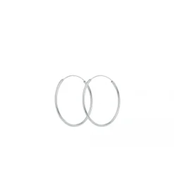 Pernille Corydon - Plain hoops korvakorut 30mm, hopea