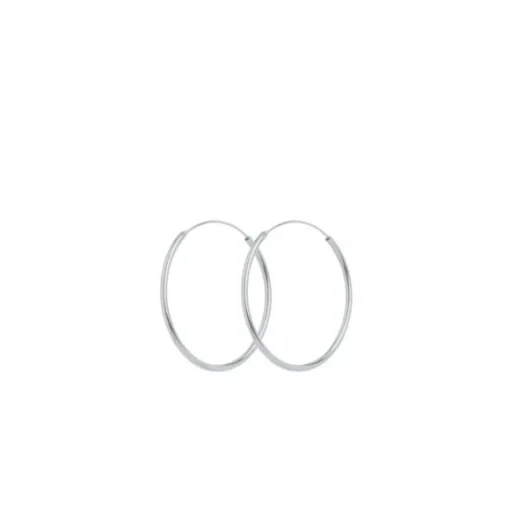 Pernille Corydon - Plain hoops korvakorut 30mm, hopea