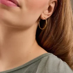 Pernille Corydon - Plain hoops korvakorut 30mm, hopea