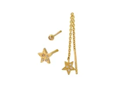 Pernille Corydon - Sparkling Star Earring box, kulta