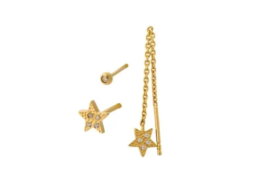 Pernille Corydon - Sparkling Star Earring box, kulta
