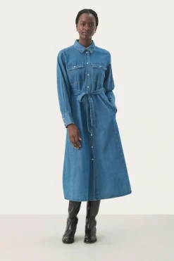 Polenka mekko, medium blue denim