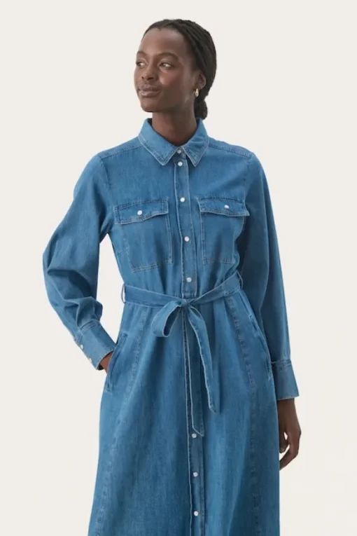 Polenka mekko, medium blue denim