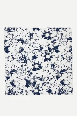 Samsoe&Samsoe - Hailan silkkihuivi, Flora blue