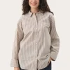 Savanna paitapusero, neutral twin stripe