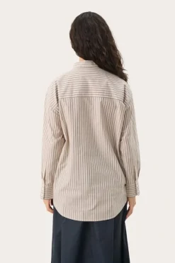 Savanna paitapusero, neutral twin stripe
