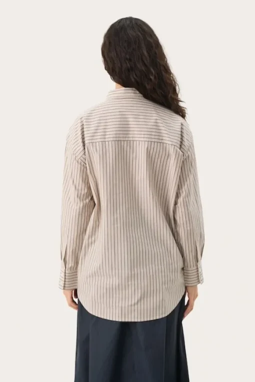 Savanna paitapusero, neutral twin stripe
