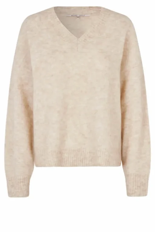Second Female - Brook neule Loose V-Neck, brazilian sand