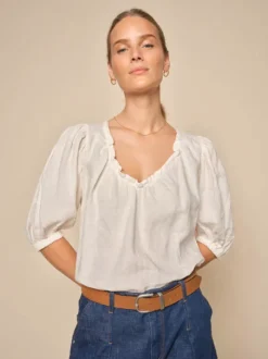 Taissa pellavapaita, white