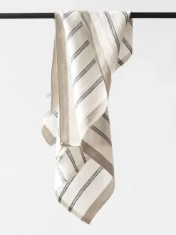 Tell Me More - Keittiöpyyhe Maya pellavaa, navy stripe