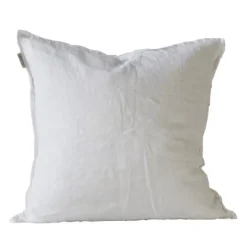 Tell Me More - Valkoinen pellavatyynynpäällinen, 50x50 cm