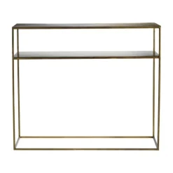 Tine K Home - metallinen konsolipöytä 35x100, honeygold