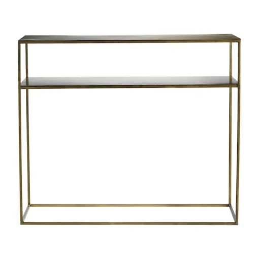Tine K Home - metallinen konsolipöytä 35x100, honeygold