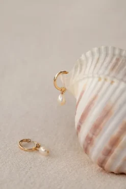 Venice Pearl Hoop korvakorut, kulta