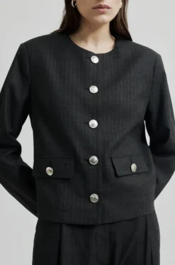 Wake lyhyt bleiseri, dark grey melange