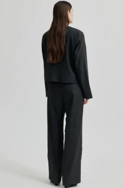 Wake lyhyt bleiseri, dark grey melange