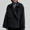 Walance lyhyt villakangastakki, dark grey melange
