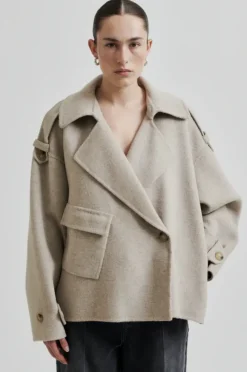 Walance lyhyt villakangastakki, beige melange