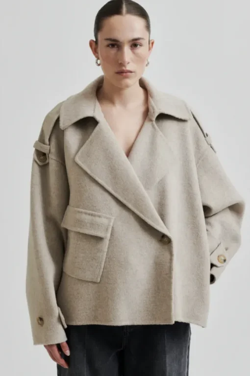 Walance lyhyt villakangastakki, beige melange
