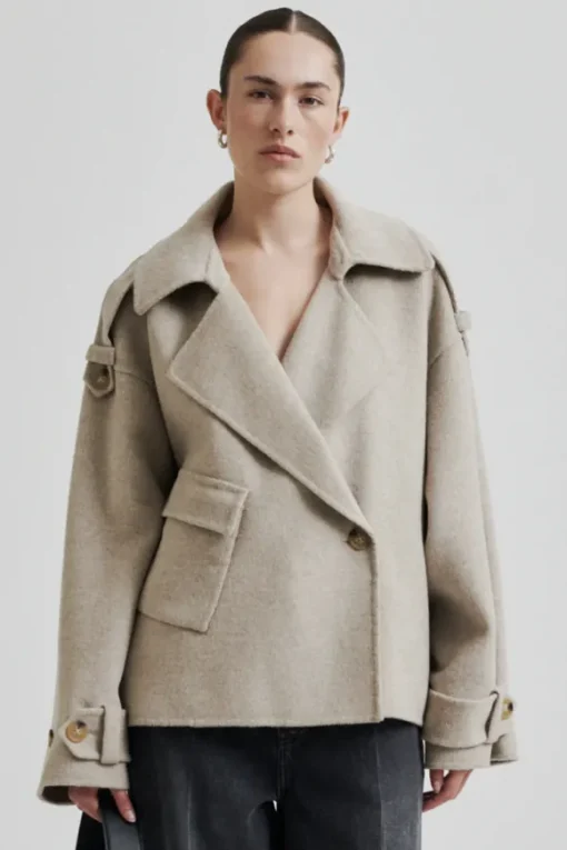 Walance lyhyt villakangastakki, beige melange