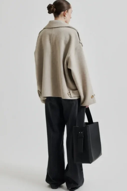 Walance lyhyt villakangastakki, beige melange