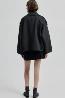 Walance lyhyt villakangastakki, dark grey melange