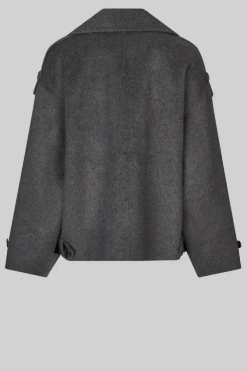 Walance lyhyt villakangastakki, dark grey melange