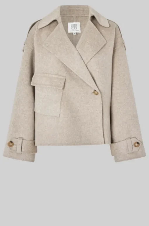 Walance lyhyt villakangastakki, beige melange