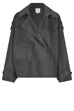 Walance lyhyt villakangastakki, dark grey melange