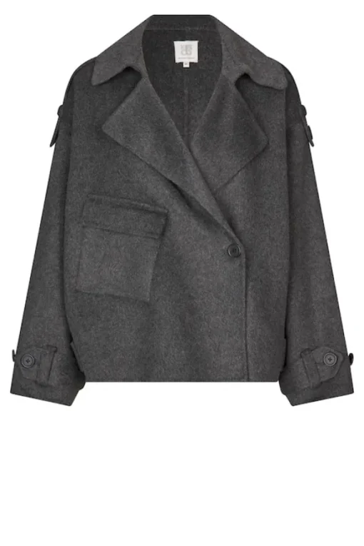 Walance lyhyt villakangastakki, dark grey melange